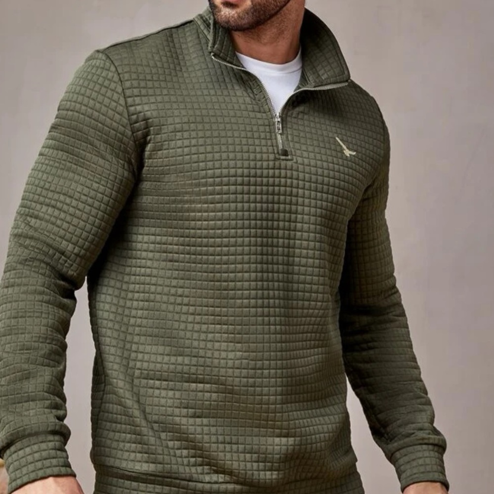 Men’s Army Green Pullover 1/4 Zip Pullover